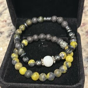 Authentic Green Jasper@ Lava Beaded